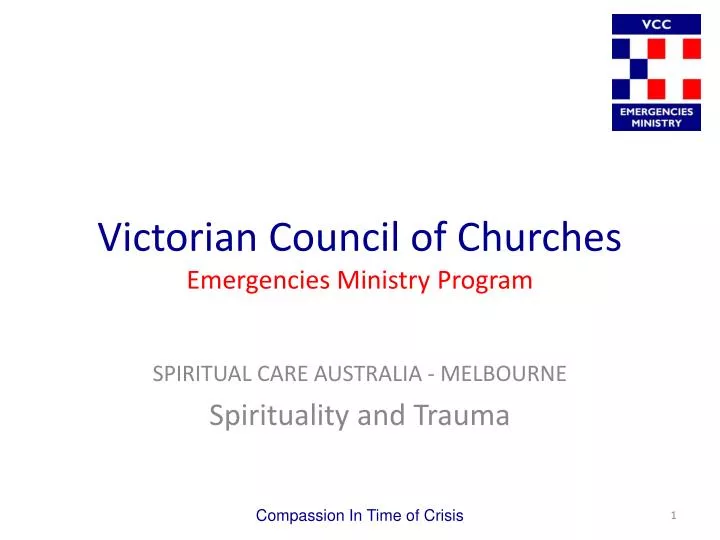 victorian council of churches emergencies ministry program