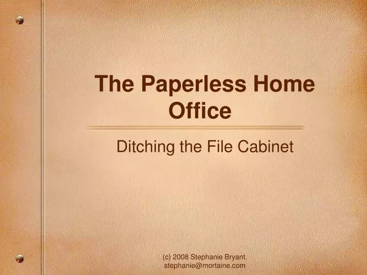 the paperless home office