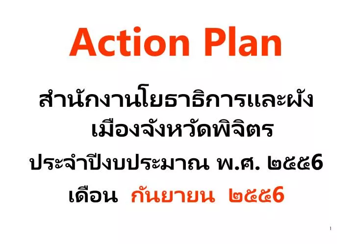 action plan