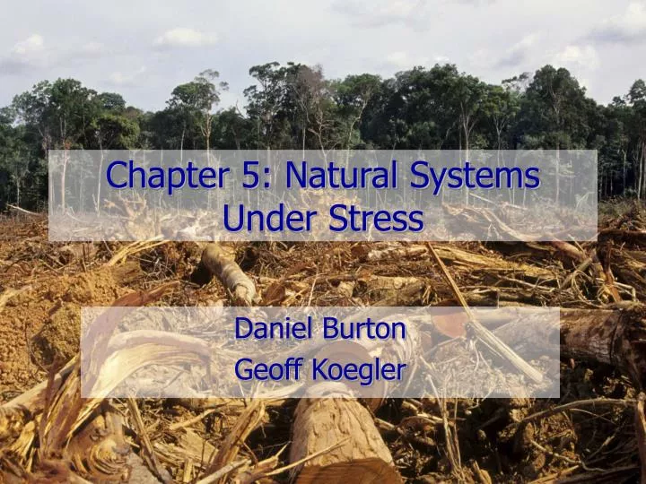 chapter 5 natural systems under stress