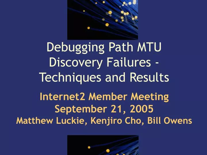 debugging path mtu discovery failures techniques and results