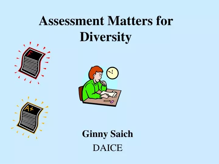 assessment matters for diversity