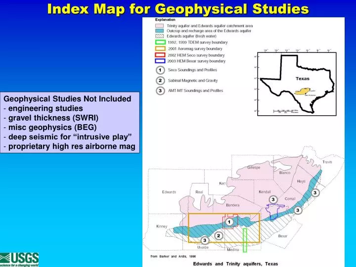 index map for geophysical studies