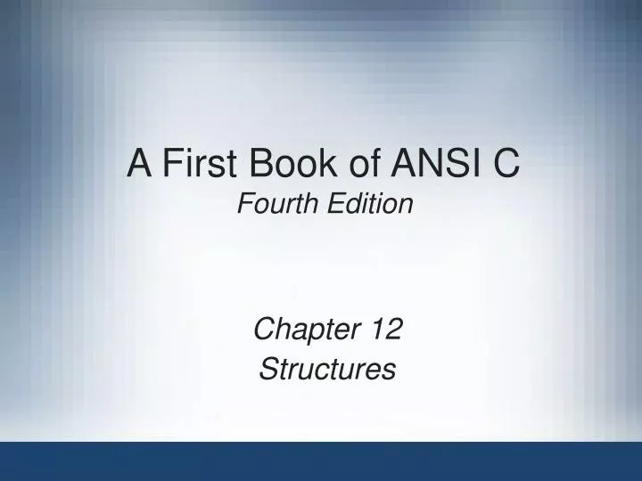 a first book of ansi c fourth edition