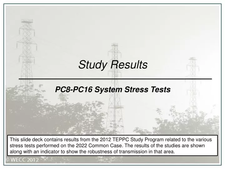 study results pc8 pc16 system stress tests