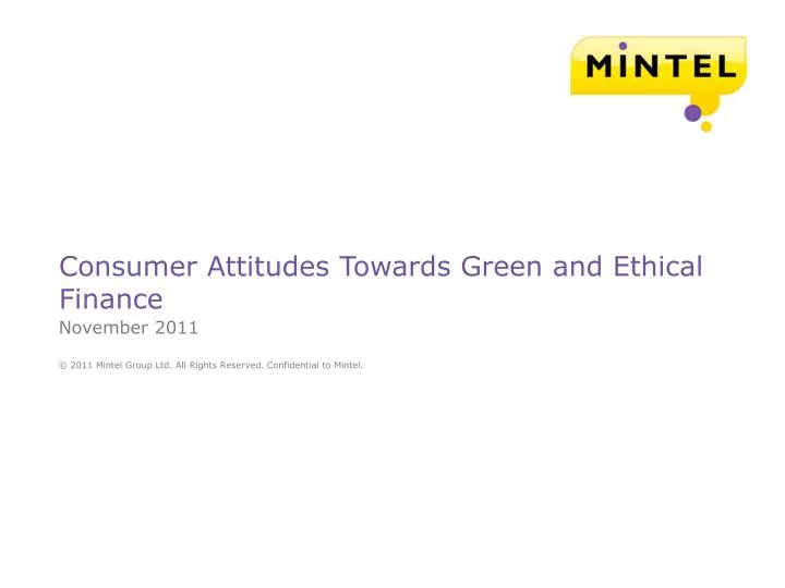 consumer attitudes towards green and ethical finance
