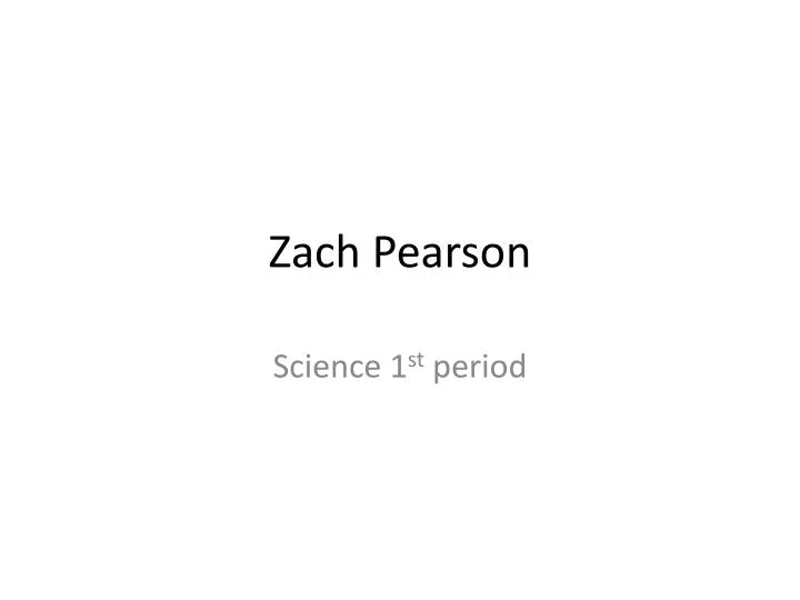 zach p earson