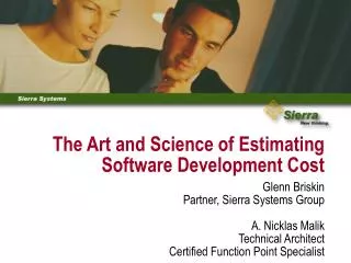 The Art and Science of Estimating Software Development Cost