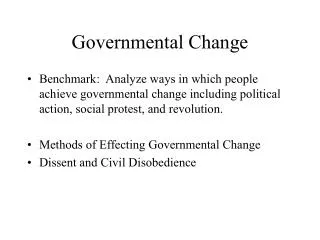 Governmental Change