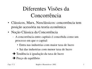 diferentes vis es da concorr ncia