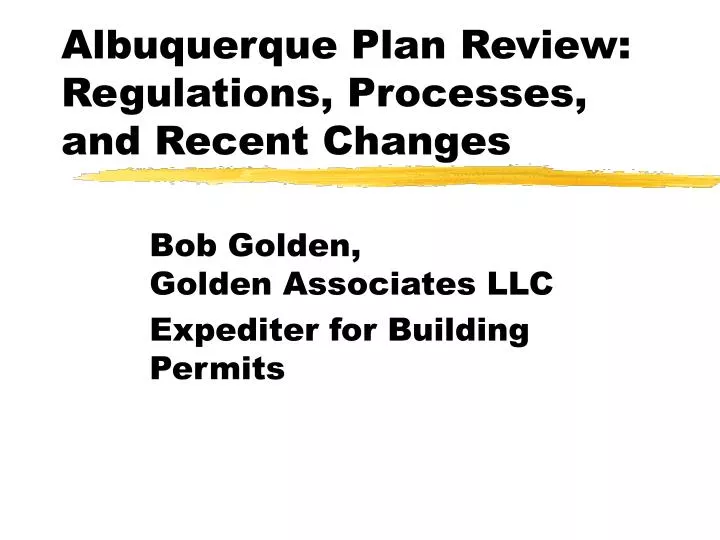 albuquerque plan review regulations processes and recent changes
