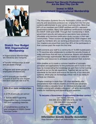 Stretch Your Budget With Organizational Membership