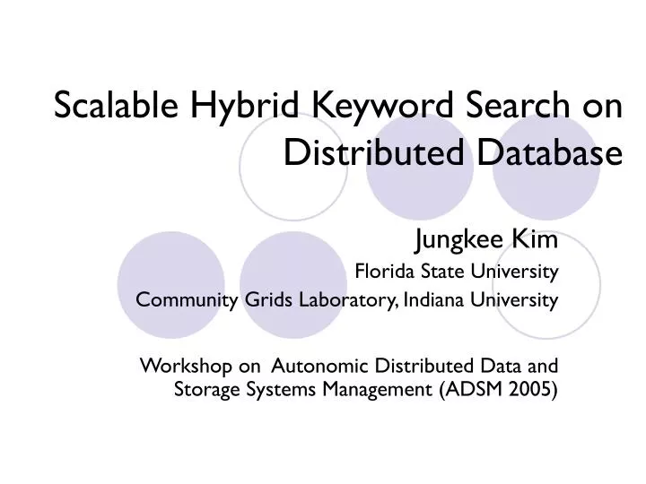 scalable hybrid keyword search on distributed database