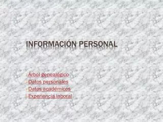 rbol geneal gico datos personales datos acad micos experiencia laboral