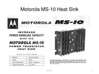 Motorola MS-10 Heat Sink