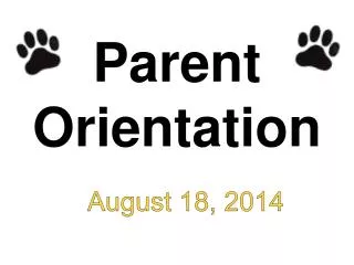 Parent Orientation