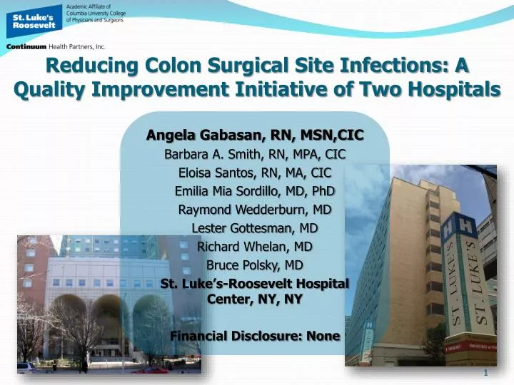 reducing colon surgical site infections a quality improvement initiative of two hospitals