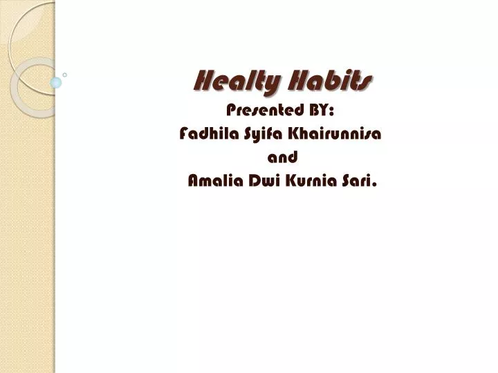 healty habits