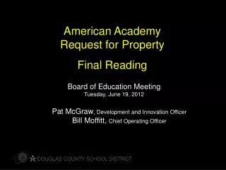 American Academy Request for Property Final Reading