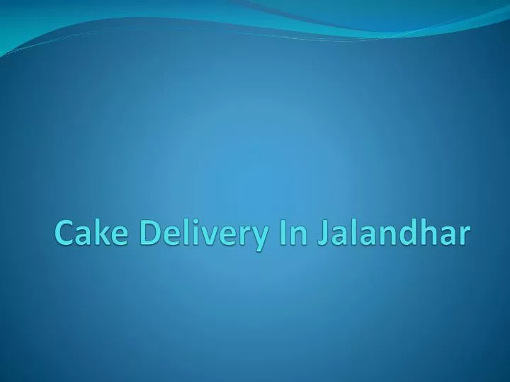 cake delivery in jalandhar