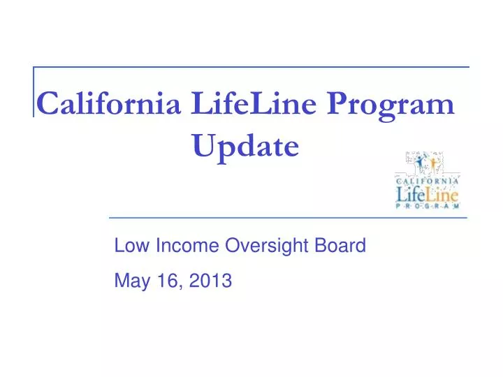 california lifeline program update