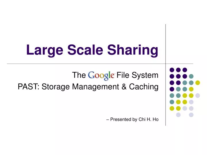 large scale sharing