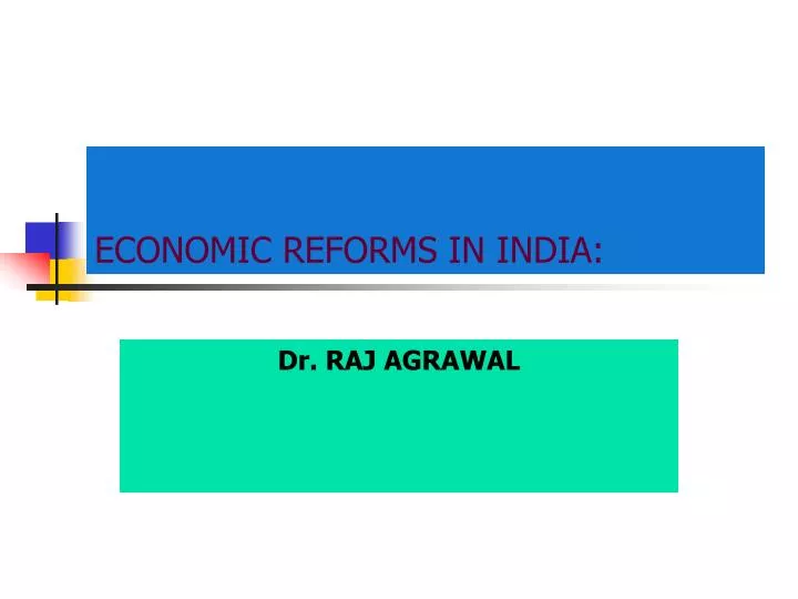 economic reforms in india