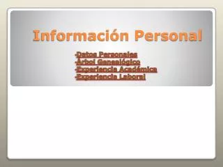 informaci n personal