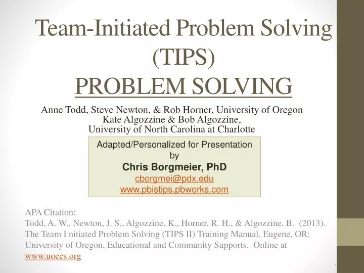 team initiated problem solving tips problem solving