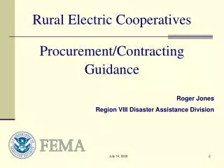 Rural Electric Cooperatives Procurement/Contracting Guidance