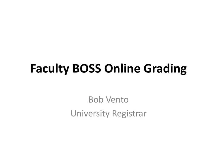 faculty boss online grading