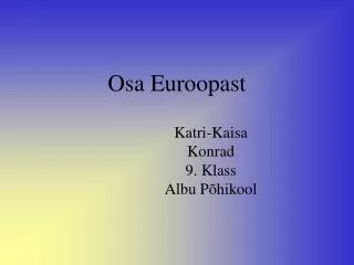 osa euroopast
