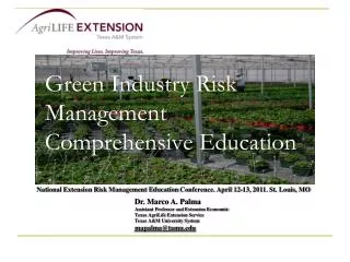 Green Industry Risk Management Comprehensive Education