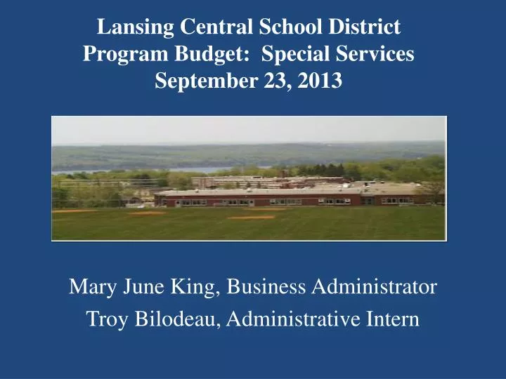 lansing central school district program budget special services september 23 2013