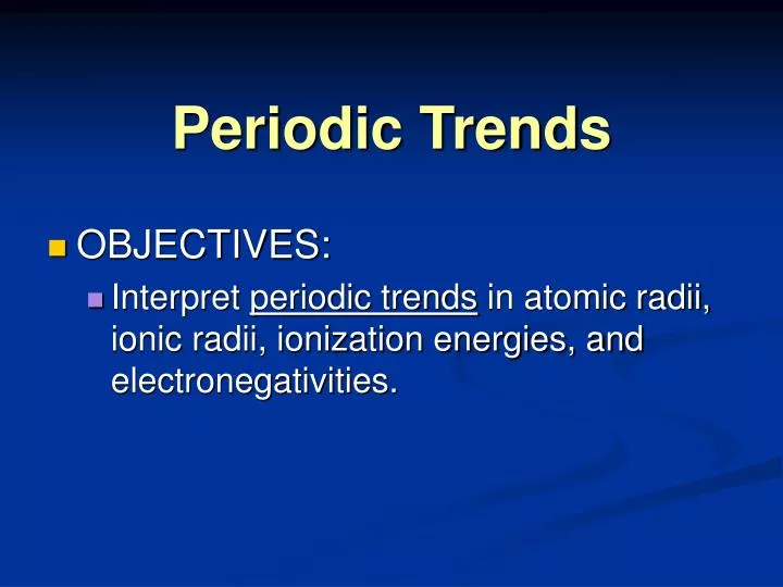 periodic trends