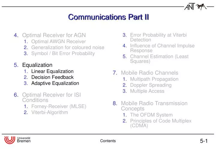 communications part ii