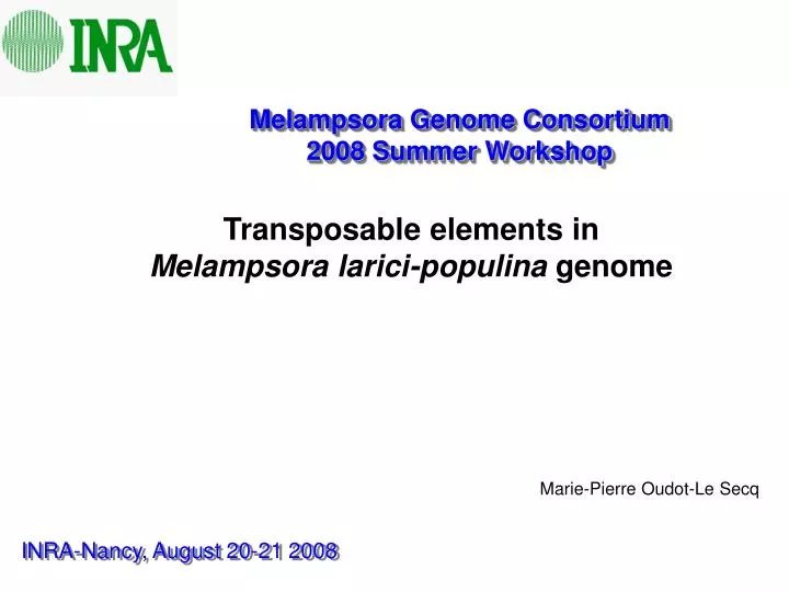 transposable elements in melampsora larici populina genome