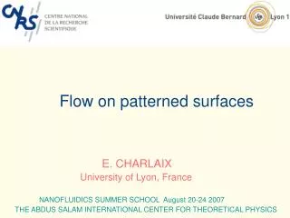Flow on patterned surfaces