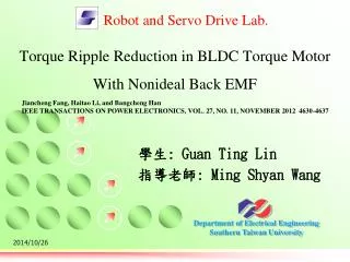 Torque Ripple Reduction in BLDC Torque Motor With Nonideal Back EMF