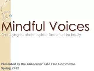 Mindful Voices