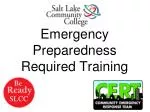 Emergency Preparedness Required Training - slide 1