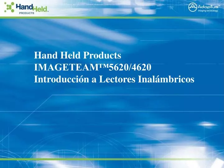 hand held products imageteam 5620 4620 introducci n a lectores inal mbricos