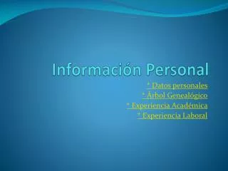 informaci n personal