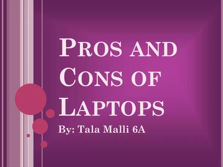 pros and cons of laptops