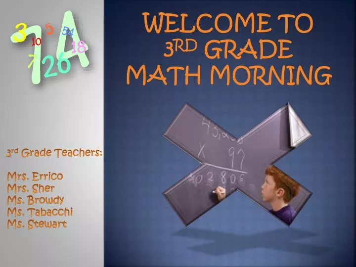 welcome to 3 rd grade math morning