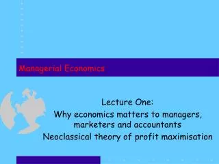 Managerial Economics