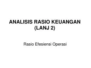 analisis rasio keuangan lanj 2