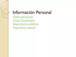 informaci n personal