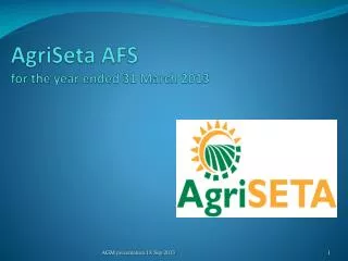 AgriSeta AFS for the year ended 31 March 2013