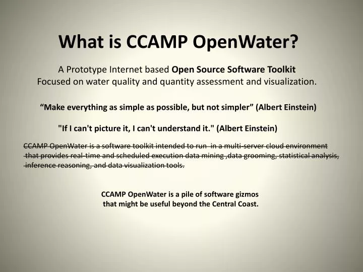 what is ccamp openwater